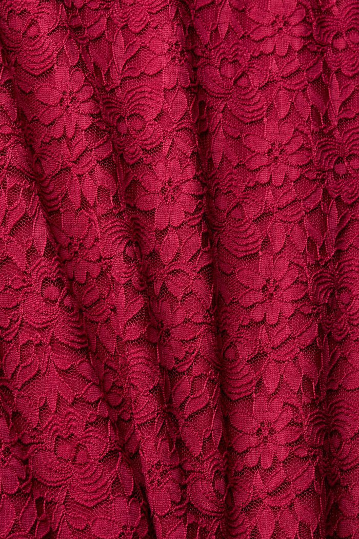 Kanten mini-jurk, CHERRY RED, detail image number 5