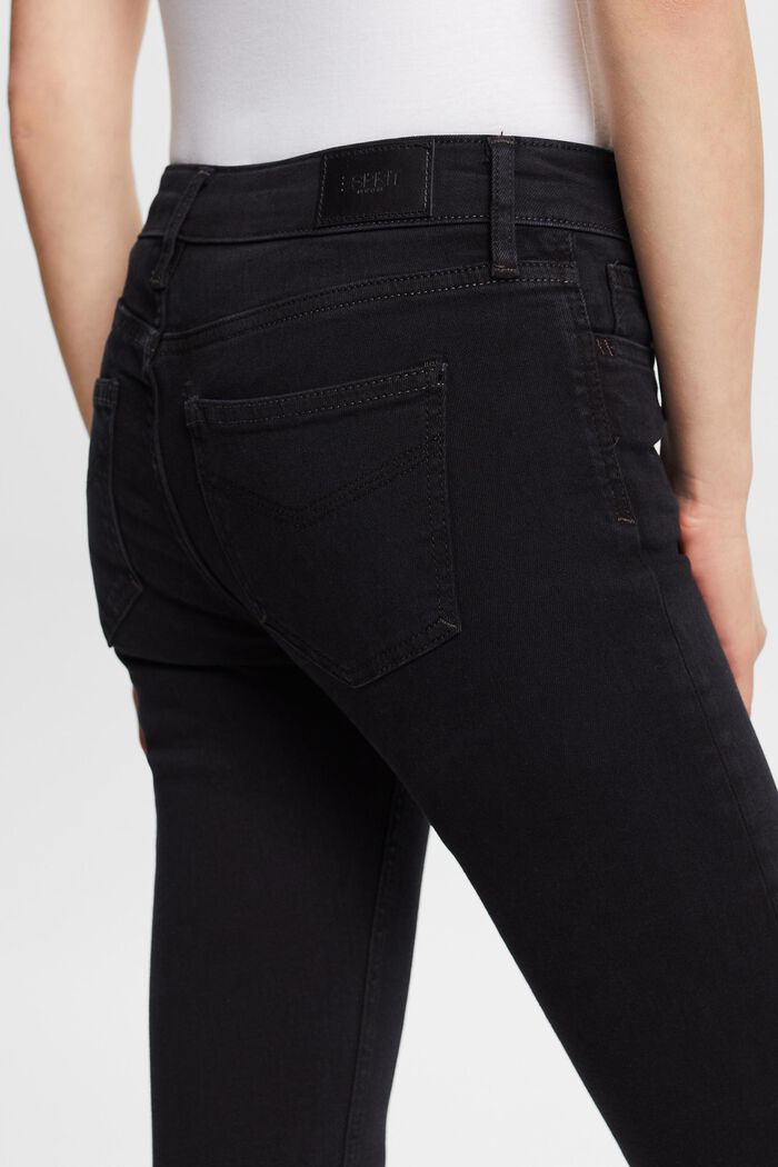 Premium skinny jeans met middelhoge taille, BLACK DARK WASHED, detail image number 5