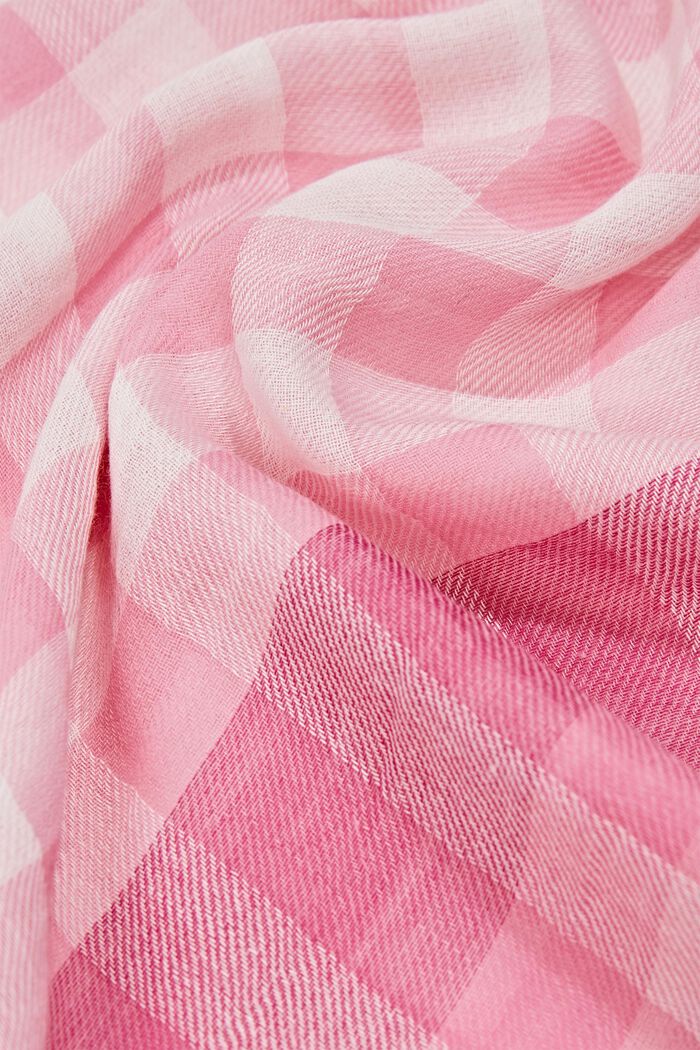 Vierkante sjaal met ruitmotief, PINK, detail image number 2