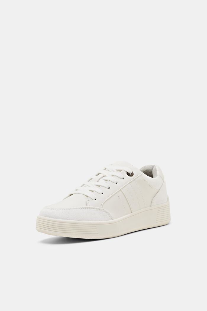 Sneakers in leerlook, WHITE, detail image number 2