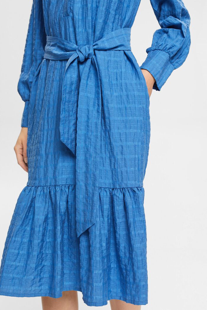Geruite midi-jurk, BLUE, detail image number 0