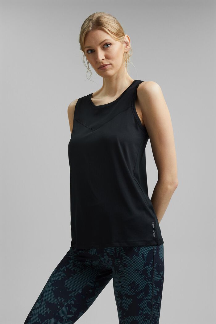 Gerecycled: Active top met E-DRY, BLACK, detail image number 0