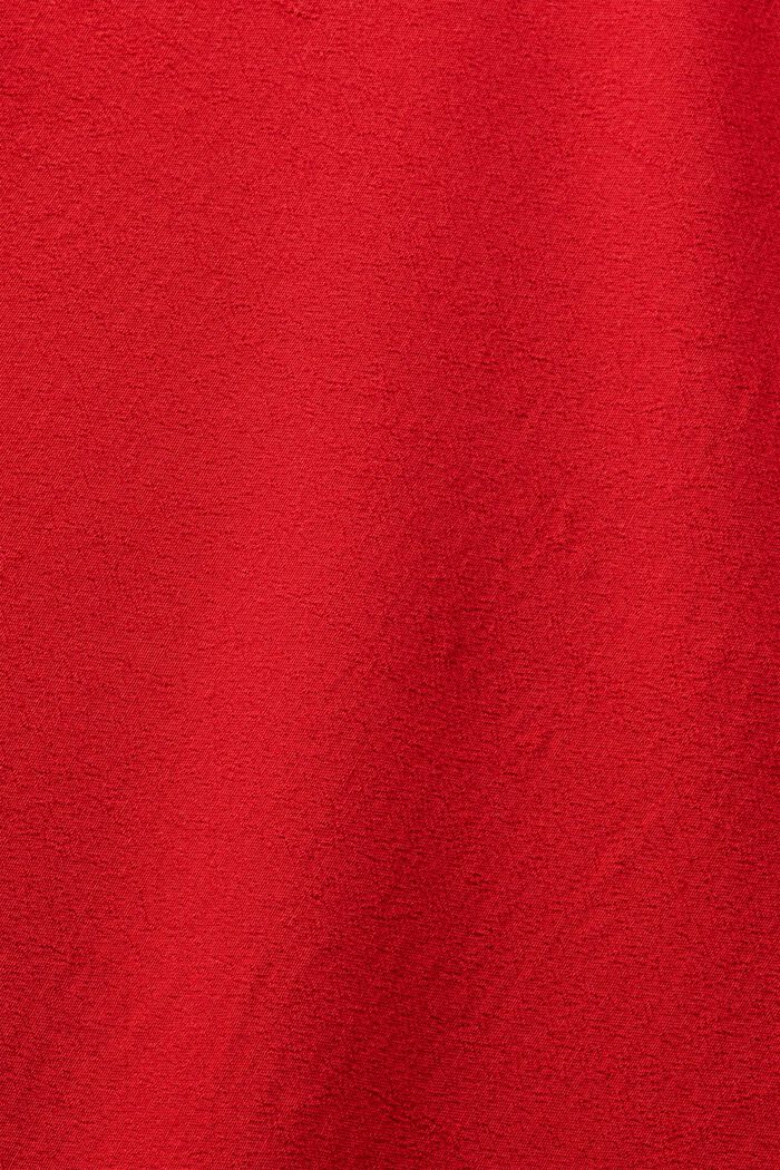 Midi-jurk met 3/4-mouwen van crêpe, DARK RED, detail image number 5