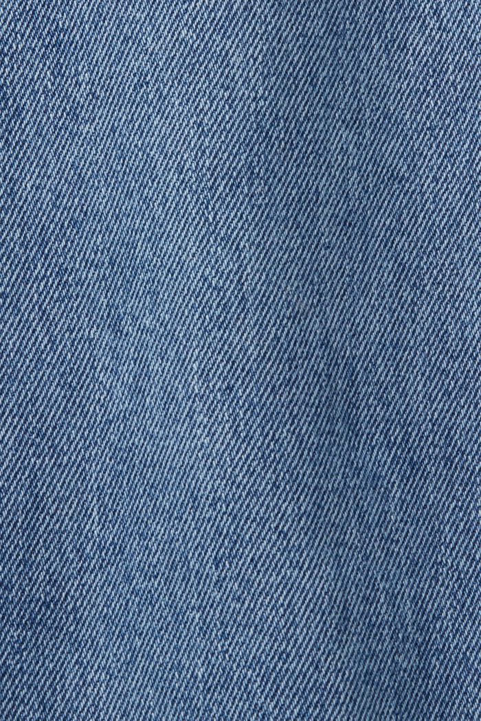 Jeans met wijde pijpen, 100% katoen, BLUE DARK WASHED, detail image number 6