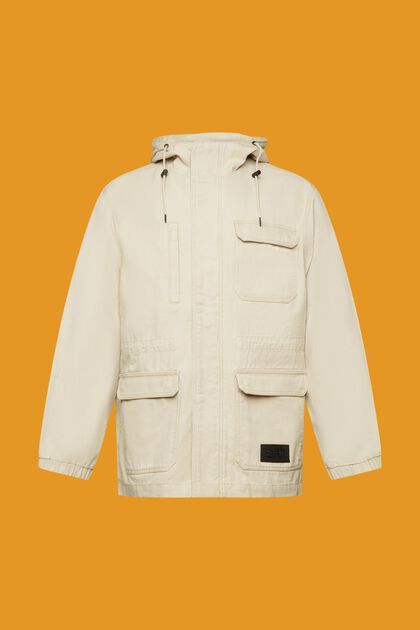 Field jacket van zwaar katoen, SAND, overview