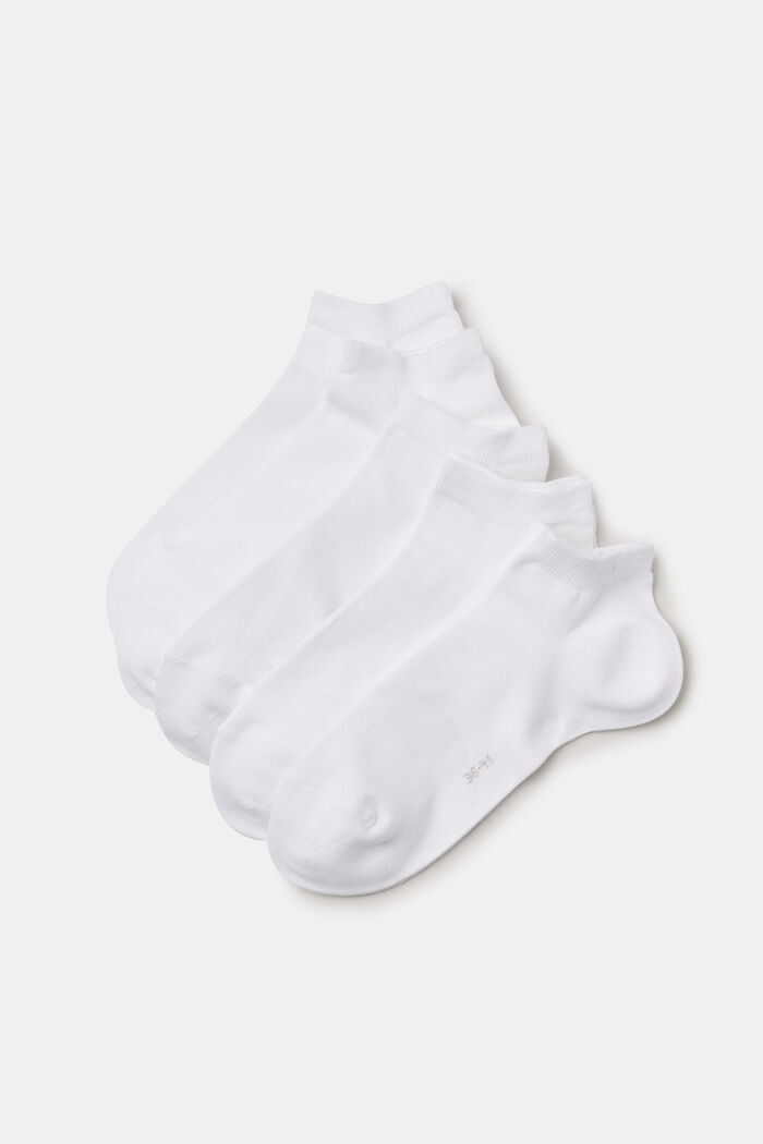 Set van vijf paar sokken van een katoenmix, WHITE, detail image number 0