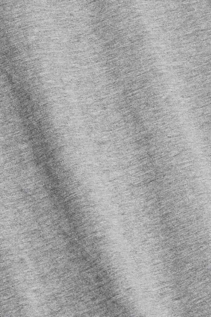 Jersey T-shirt met logo, LENZING™ ECOVERO™, MEDIUM GREY, detail image number 5