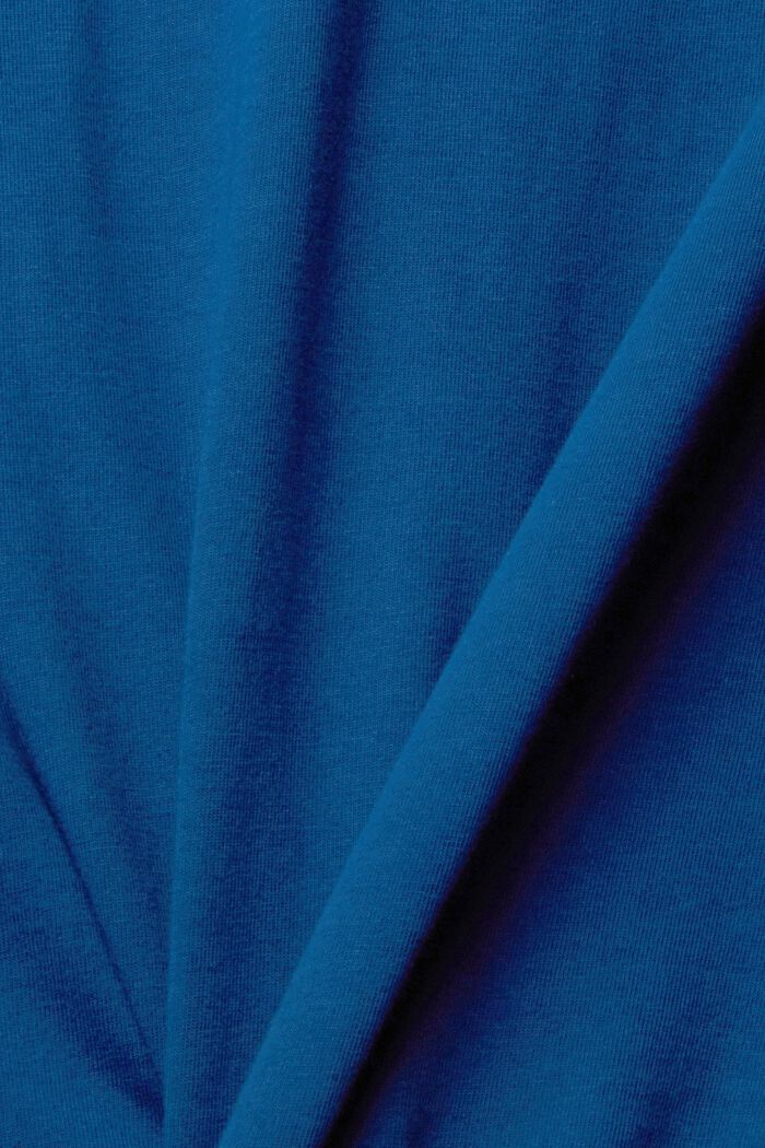 Longsleeve met opstaande kraag, PETROL BLUE, detail image number 1