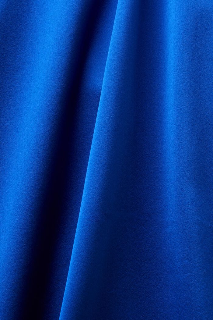 Zijden midi-jurk met ceintuur, BRIGHT BLUE, detail image number 5