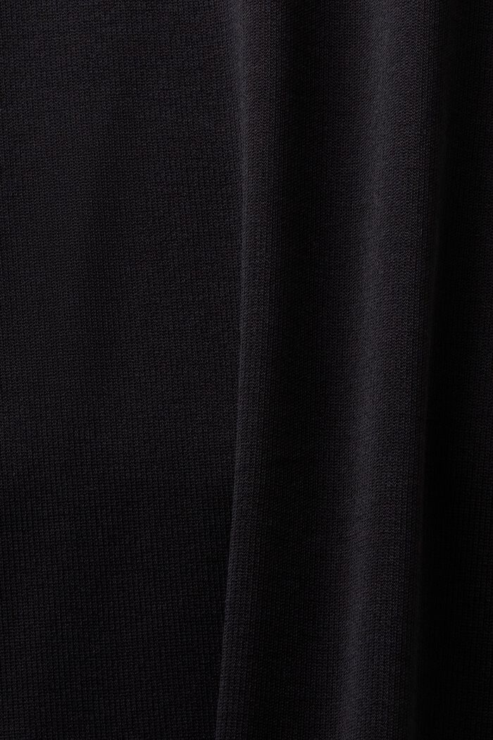 Jersey shirt met opstaande kraag, BLACK, detail image number 4