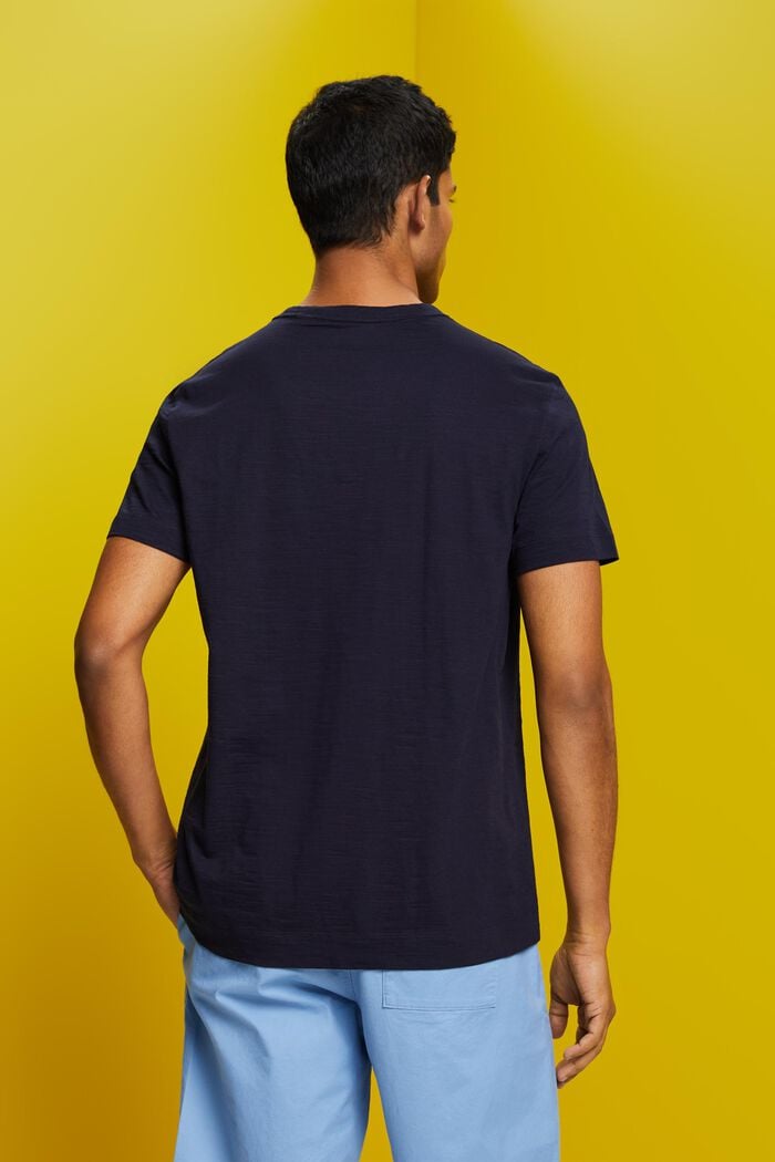 Jersey T-shirt met print op de borst, 100% katoen, NAVY, detail image number 3