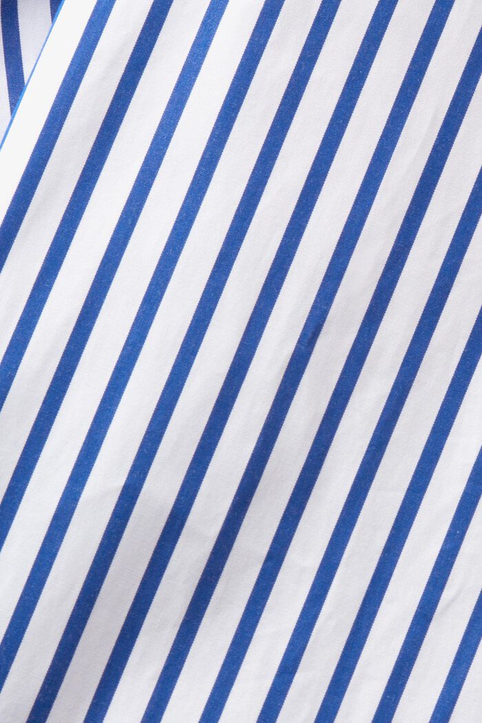 Gestreept overhemd van katoen-popeline, BRIGHT BLUE, detail image number 7
