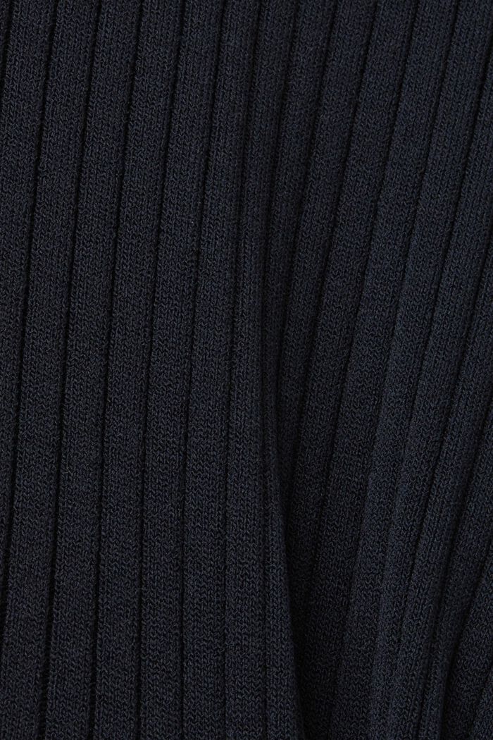 Geplisseerde wikkeljurk met lange mouwen, BLACK, detail image number 5