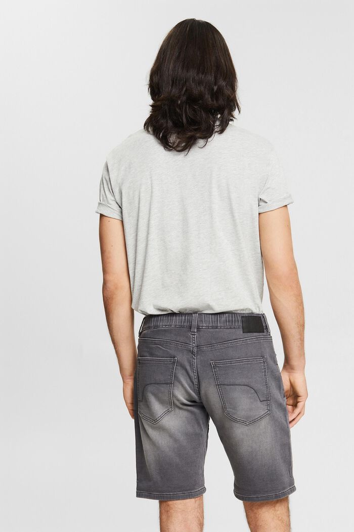 Korte jeans met tunnelkoord, GREY MEDIUM WASHED, detail image number 3