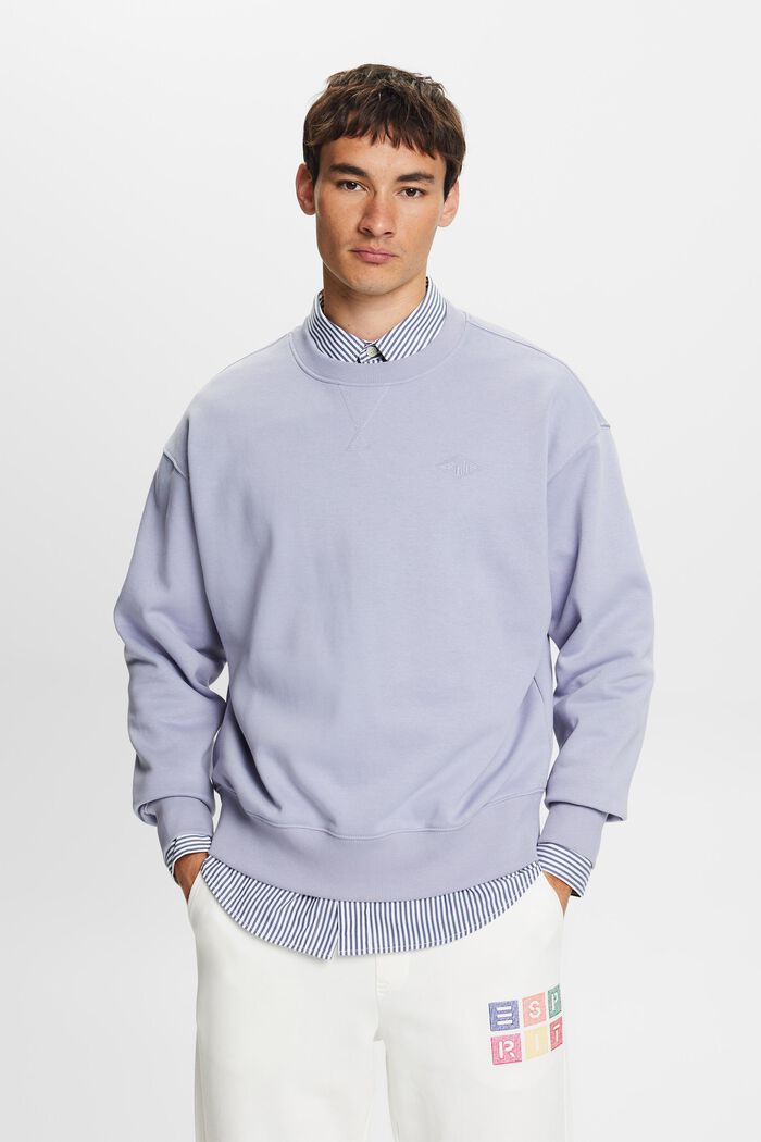 Sweatshirt met logoborduursel, LIGHT BLUE LAVENDER, detail image number 1