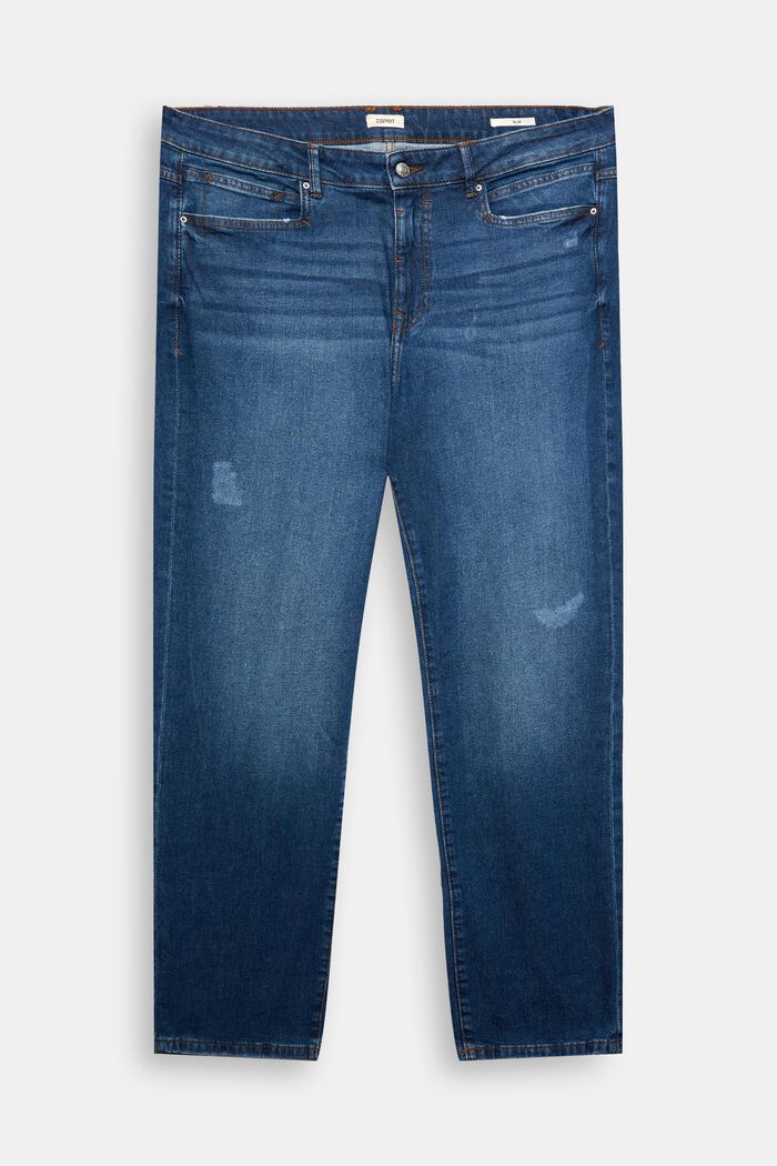 CURVY geribde jeans, BLUE MEDIUM WASHED, detail image number 1