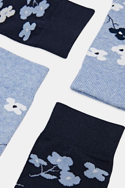 Set van 2 paar grofgebreide sokken met print