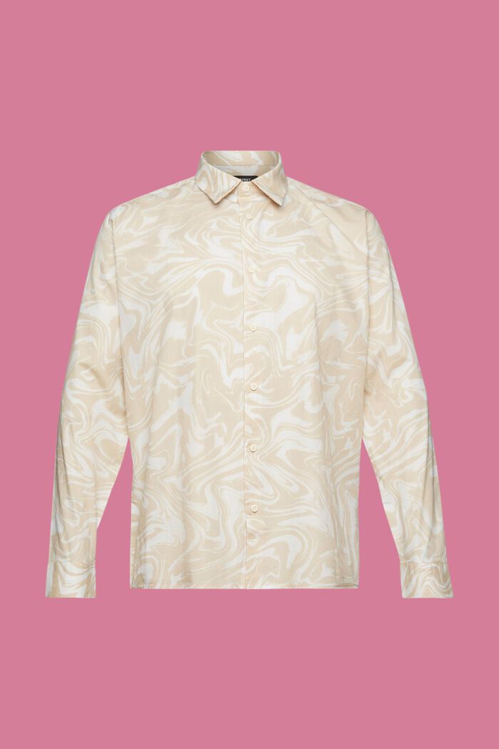 Overhemd met golvende retroprint, OFF WHITE, detail image number 5