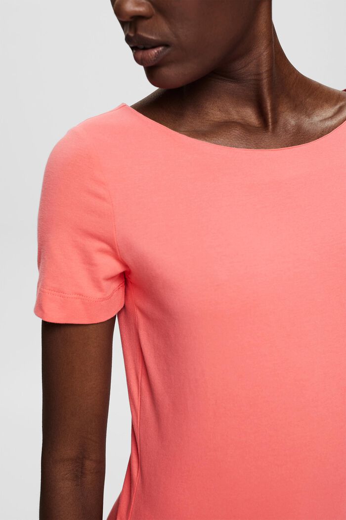 Jersey T-shirt, CORAL RED, detail image number 2