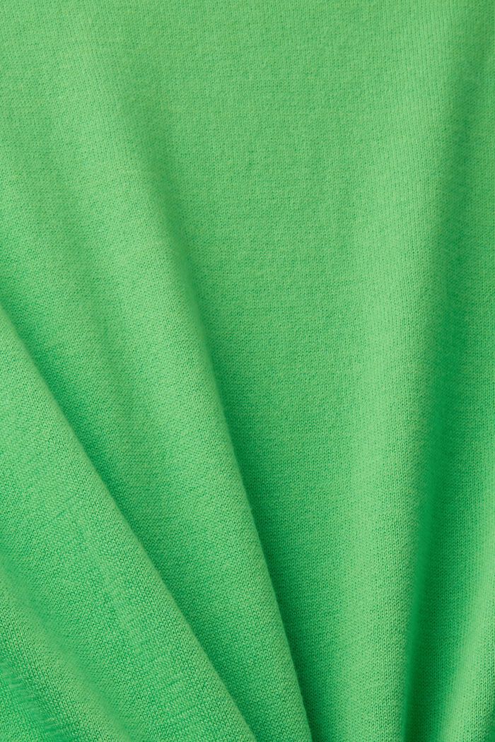 Katoenen trui met V-hals, GREEN, detail image number 4