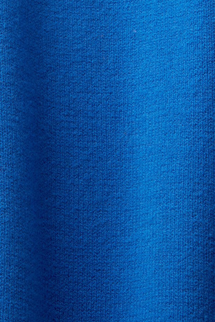 Gebreide jurk met opstaande kraag, BRIGHT BLUE, detail image number 5