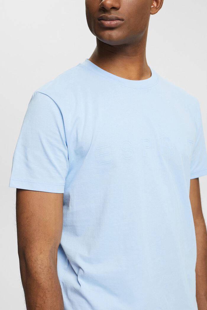Jersey T-shirt met logoprint, LIGHT BLUE, detail image number 1