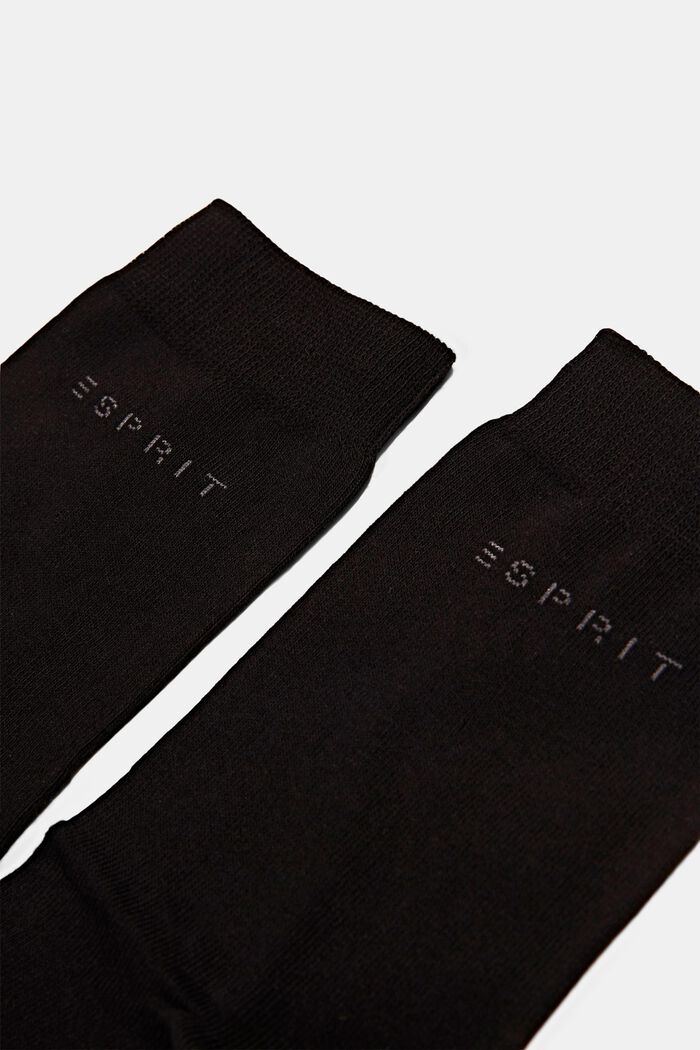 5 paar effen sokken, biologisch katoen, BLACK, detail image number 3