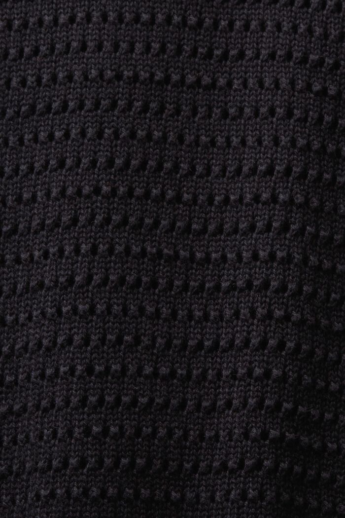 Mesh trui met korte mouwen, BLACK, detail image number 5