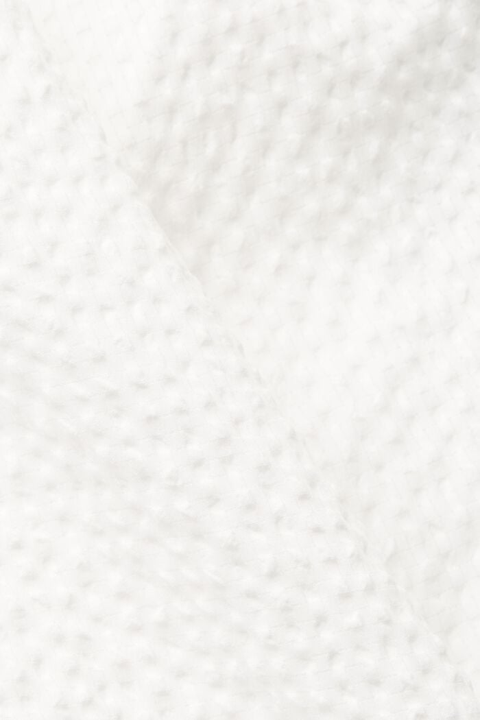 Seersucker blouse met pofmouwen, OFF WHITE, detail image number 4
