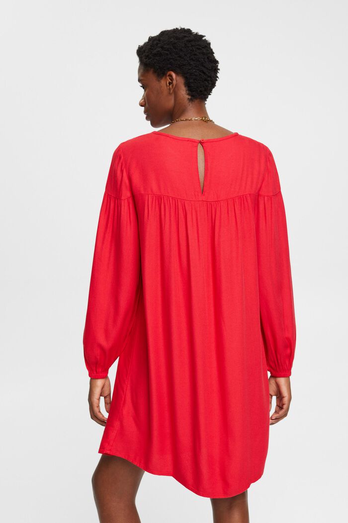 Mini-jurk, LENZING™ ECOVERO™, DARK RED, detail image number 3