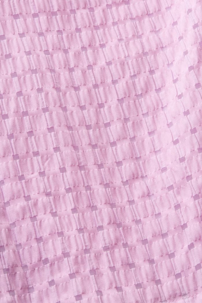 Gestructureerde blousetop met volant aan de zoom, LILAC, detail image number 5