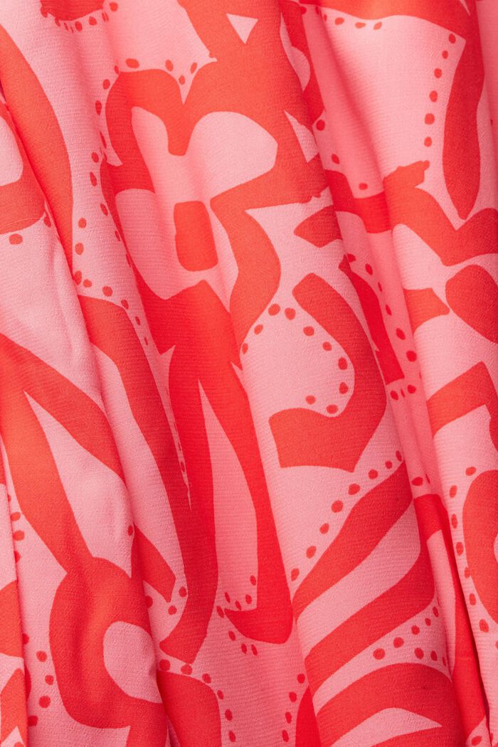Midi-jurk met motief, LENZING™ ECOVERO™, PINK FUCHSIA, detail image number 4