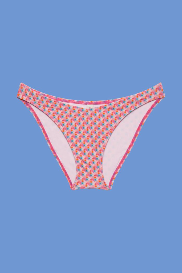 Mini-bikinibroekje met geometrisch motief, PINK FUCHSIA, detail image number 3