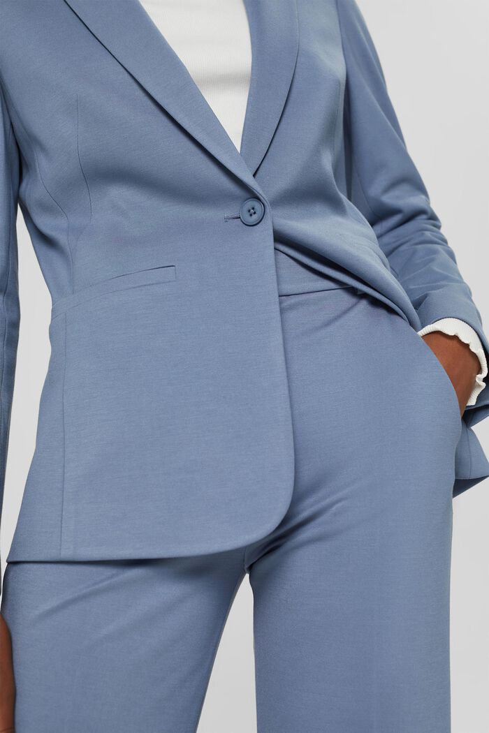 SOFT PUNTO mix + match jersey blazer, GREY BLUE, detail image number 2