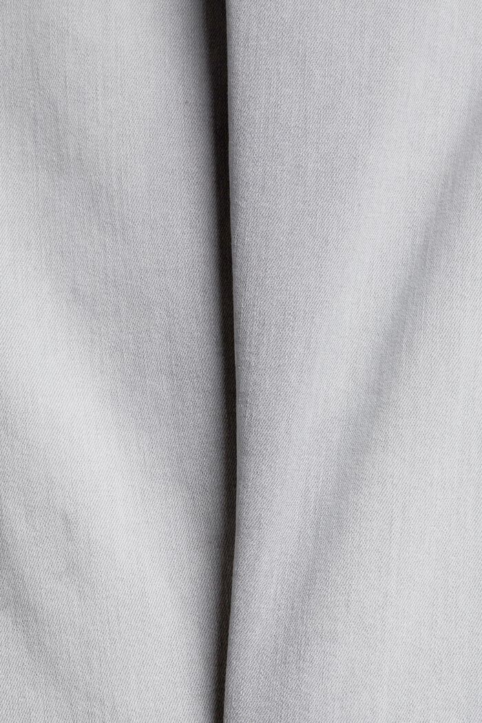 Jeans met superstretch, organic cotton, GREY LIGHT WASHED, detail image number 4