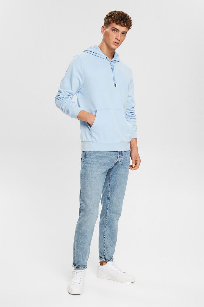 Gerecycled: sweatshirt met capuchon, LIGHT BLUE, detail image number 1