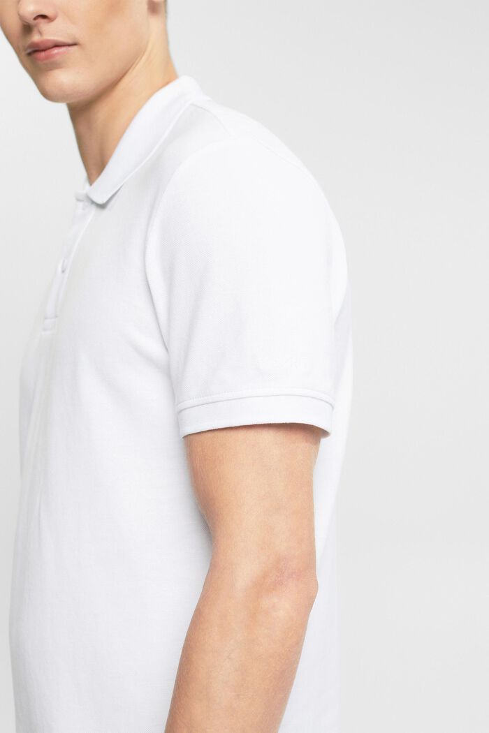Slim fit-poloshirt, WHITE, detail image number 0
