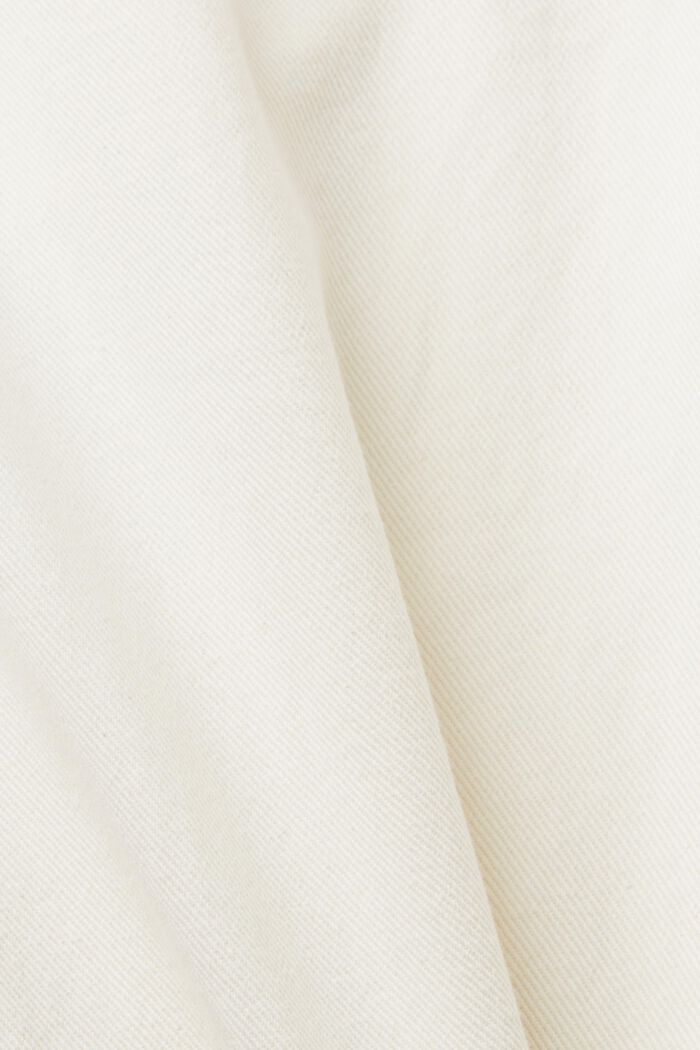 Twill broek met wijde pijpen, 100% katoen, OFF WHITE, detail image number 7