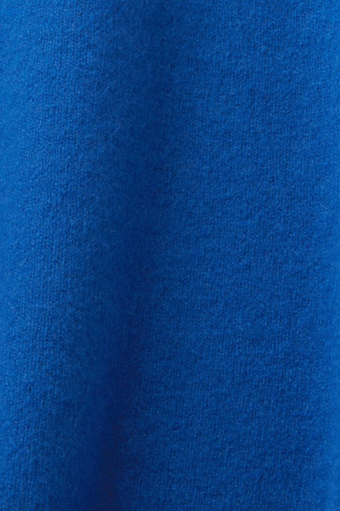 Trui met ronde hals van een wolmix, BRIGHT BLUE, detail image number 5