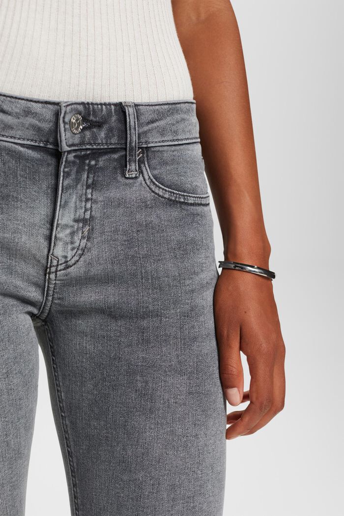 Slim fit jeans met middelhoge taille, GREY MEDIUM WASHED, detail image number 2
