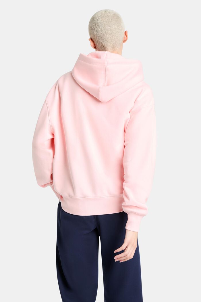 Uniseks hoodie van fleece met logo, LIGHT PINK, detail image number 3