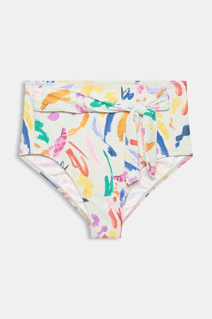 Gerecycled: highwaist bikini-slip met print