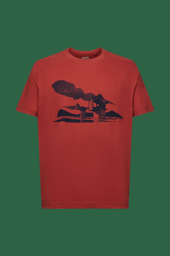 Grafisch  T-shirt met print, TERRACOTTA, detail image number 7