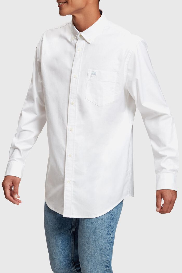 Oxford shirt met normale pasvorm, WHITE, detail image number 0