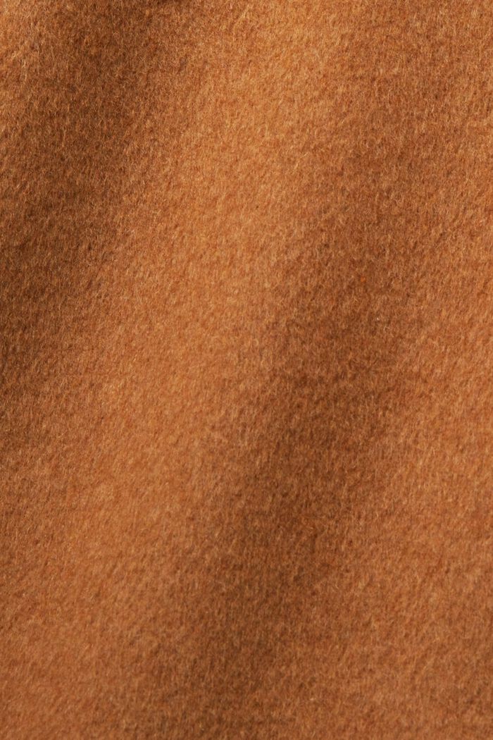 Gerecycled: mantel met wol, CARAMEL, detail image number 6