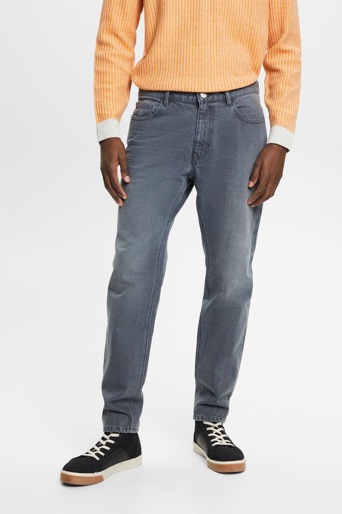 Relaxte jeans met een slim fit, GREY BLUE, detail image number 0