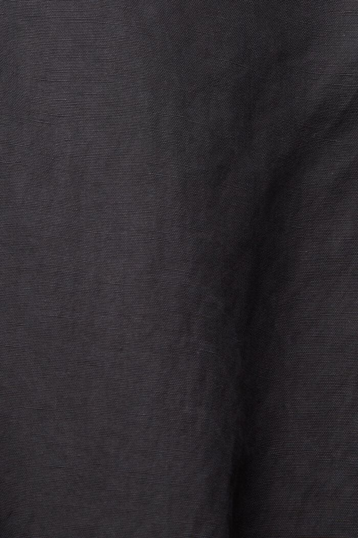 Met linnen: broek met knoopsluiting, ANTHRACITE, detail image number 4