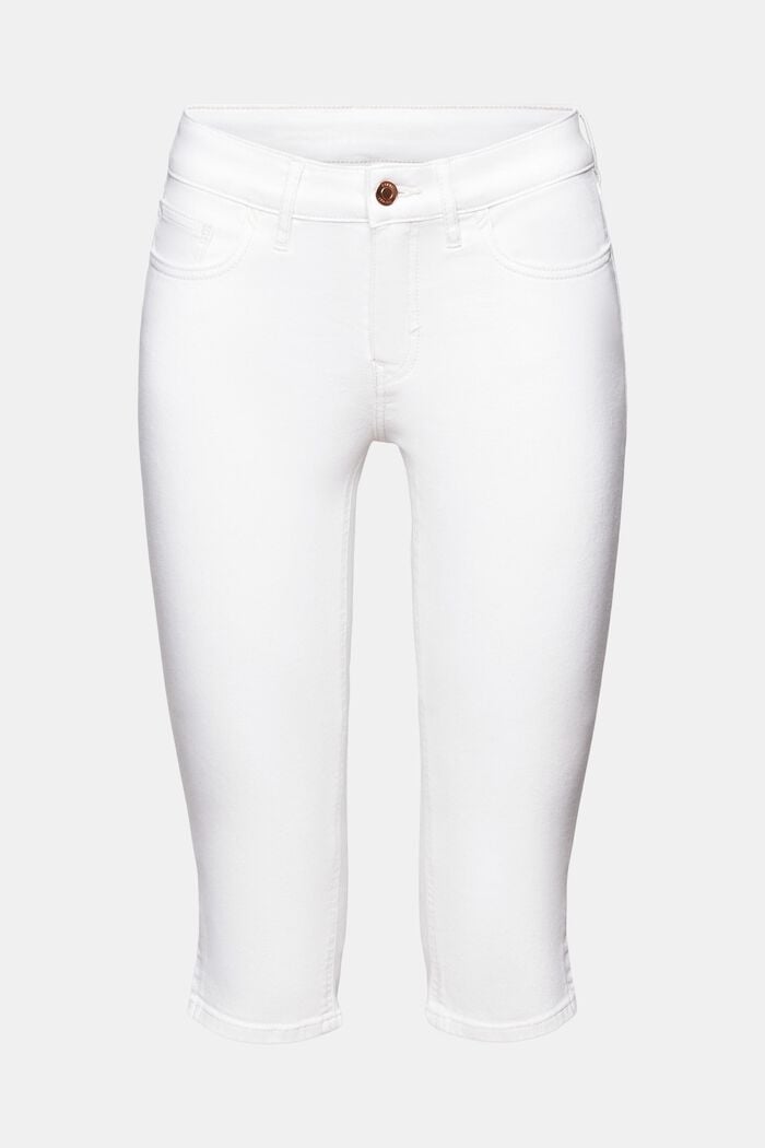Mid rise capri-jeans, WHITE, detail image number 7