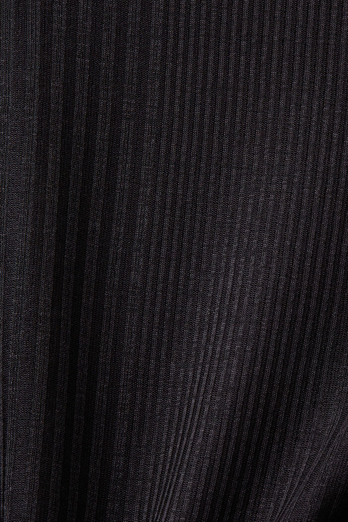Transparante geribde top, BLACK, detail image number 6