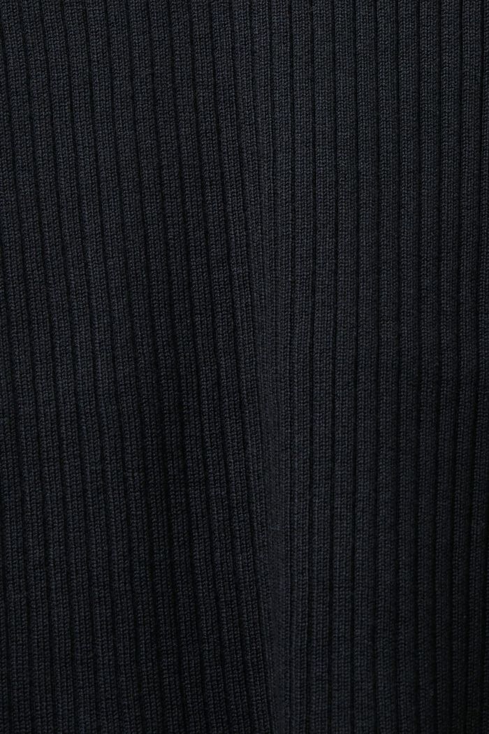 Turtleneck van geribde jersey, BLACK, detail image number 5